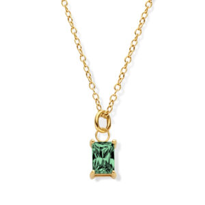 Collier mit Zirkonia smaragdgrün