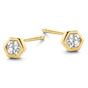 Ohrstecker mit Zirkonia Hexagon