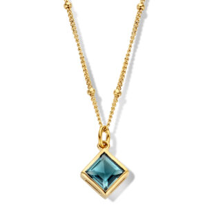 Collier mit Kristall in London Blue