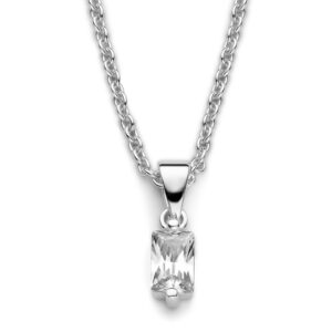 Collier mit Zirkonia Baguetteform