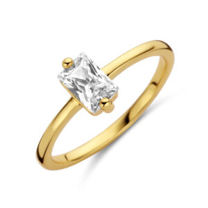 Damenring mit Zirkonia in Baguetteform