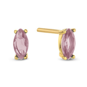 Ohrstecker mit Zirkonia pink