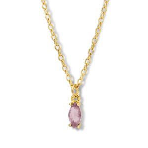Collier mit Zirkonia pink