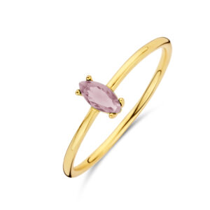 Damenring mit Zirkonia pink