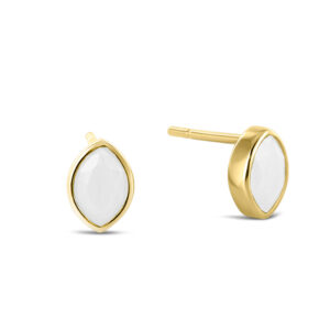 Ohrstecker weißer Nano Crystal