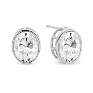 Ohrstecker mit Zirkonia oval