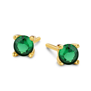 Ohrstecker mit Zirkonia grün