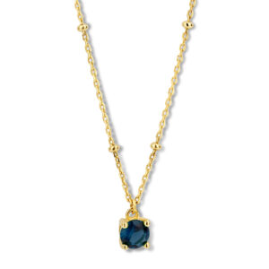 Collier mit Zirkonia blau