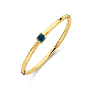 Damenring mit Zirkonia blau