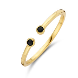 Damenring mit Zirkonia schwarz