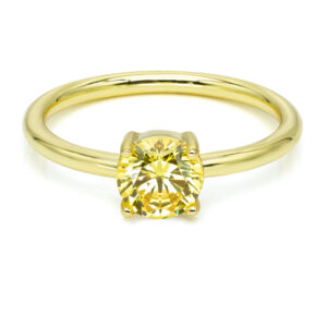 Damenring mit Zirkonia Citrin