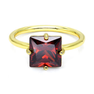 Damenring mit Zirkonia Granat