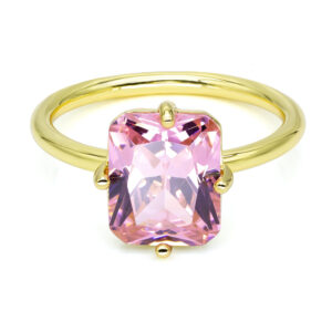 Damenring mit Zirkonia Pink