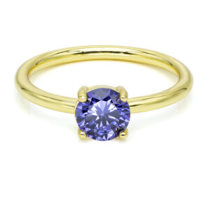 Damenring mit Zirkonia Tansanit