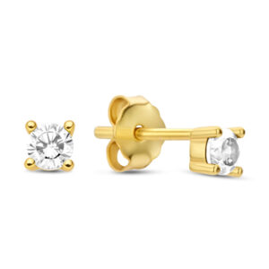 Ohrstecker mit Zirkonia weiß