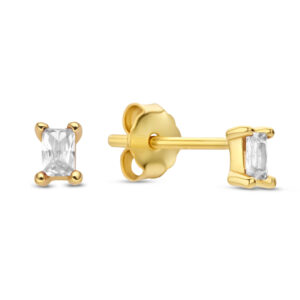 Ohrstecker mit Zirkonia im Baguetteschliff