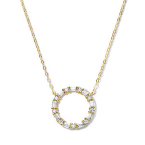 Collier Kreis mit 18 Zirkonia