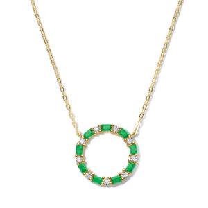 Collier Kreis mit 18 Zirkonia