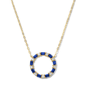 Collier Kreis mit 18 Zirkonia