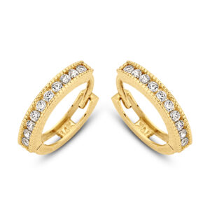 Klappcreolen mit 22 Zirkonia