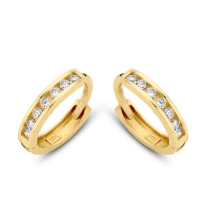 Klappcreolen mit 14 Zirkonia