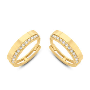 Klappcreolen mit 24 Zirkonia