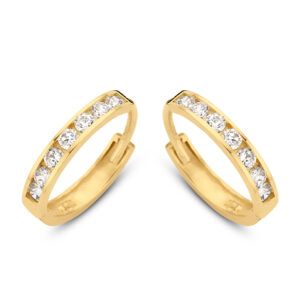 Klappcreolen mit 14 Zirkonia