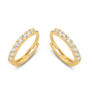 Klappcreolen mit 16 Zirkonia