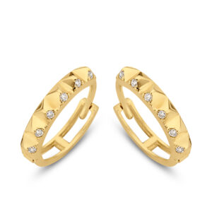 Klappcreolen diamantiert mit 12 Zirkonia