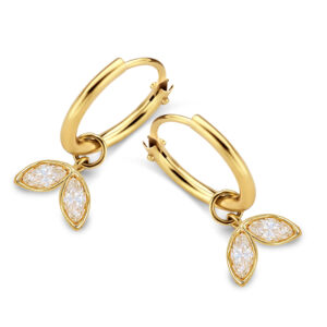 Creolen mit Anhänger 4 Zirkonia