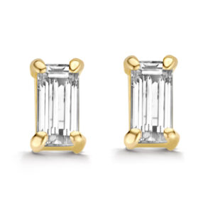Ohrstecker Zirkonia in Baguetteform