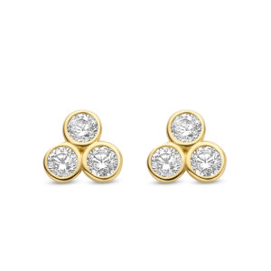 Ohrstecker mit 6 Zirkonia