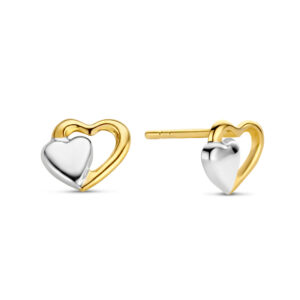 Ohrstecker Herz Bicolor