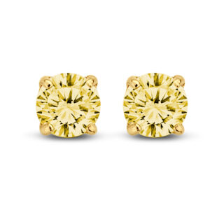 Ohrstecker Zirkonia gelb