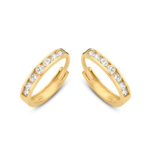 Klappcreolen mit 14 Zirkonia