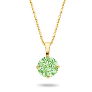 Collier mit Anhänger Zirkonia peridot