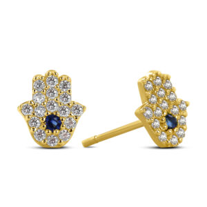 Ohrstecker Hand mit 34 Zirkonia