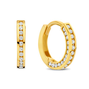 Klappcreolen mit 78 Zirkonia