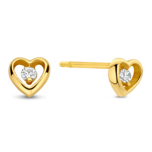 Ohrstecker Herz mit Zirkonia