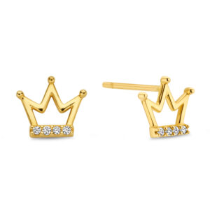 Ohrstecker Krone mit 8 Zirkonia