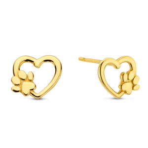 Ohrstecker Herz/Hundepfote