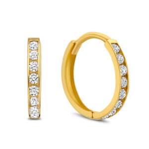 Klappcreolen mit 16 Zirkonia