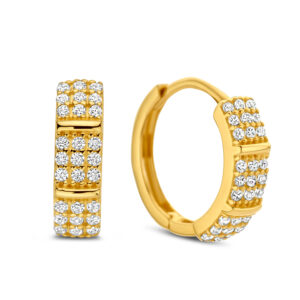 Klappcreolen mit 54 Zirkonia