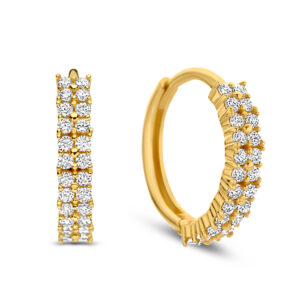 Klappcreolen mit 48 Zirkonia