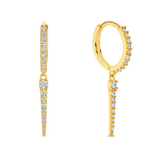 Klappcreolen Stab mit 38 Zirkonia