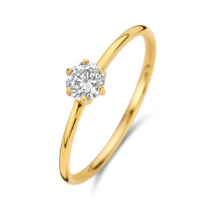 Damenring "Charlet" mit 4mm Zirkonia 585 Gold