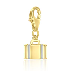 Charm Einhänger Koffer gelackt