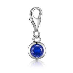 Charm mit Zirkonia blau