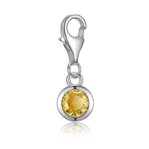 Charm mit Zirkonia gelb
