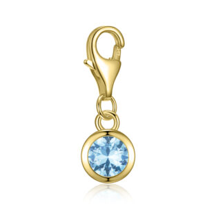 Charm mit Zirkonia aqua